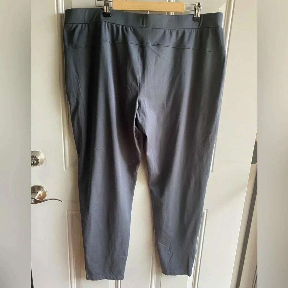 2 Pairs Mondetta Womens XXL Slim Leg Elastic Waist Stretch Ankle Grey Pants EUC - Picture 5 of 10